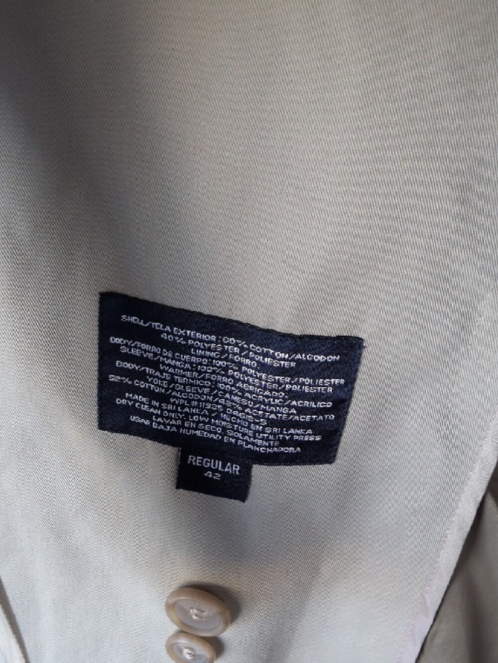 Stafford Beige Double-Breasted Trench Coat with Tie Belt - Picture 3 of 7